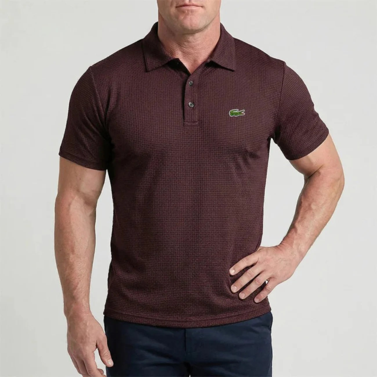 Herren-Polohemd mit Rautenmuster